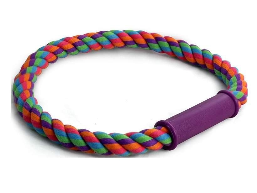 Игрушка для собак Triol Верёвка-кольцо, разноцветная 25 см