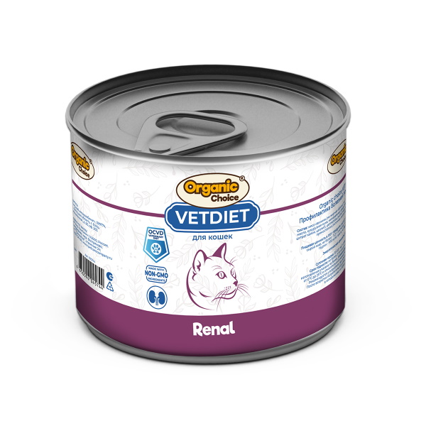 Консервы для взрослых кошек Organic Сhoice VETDIET Renal для почек 240 г