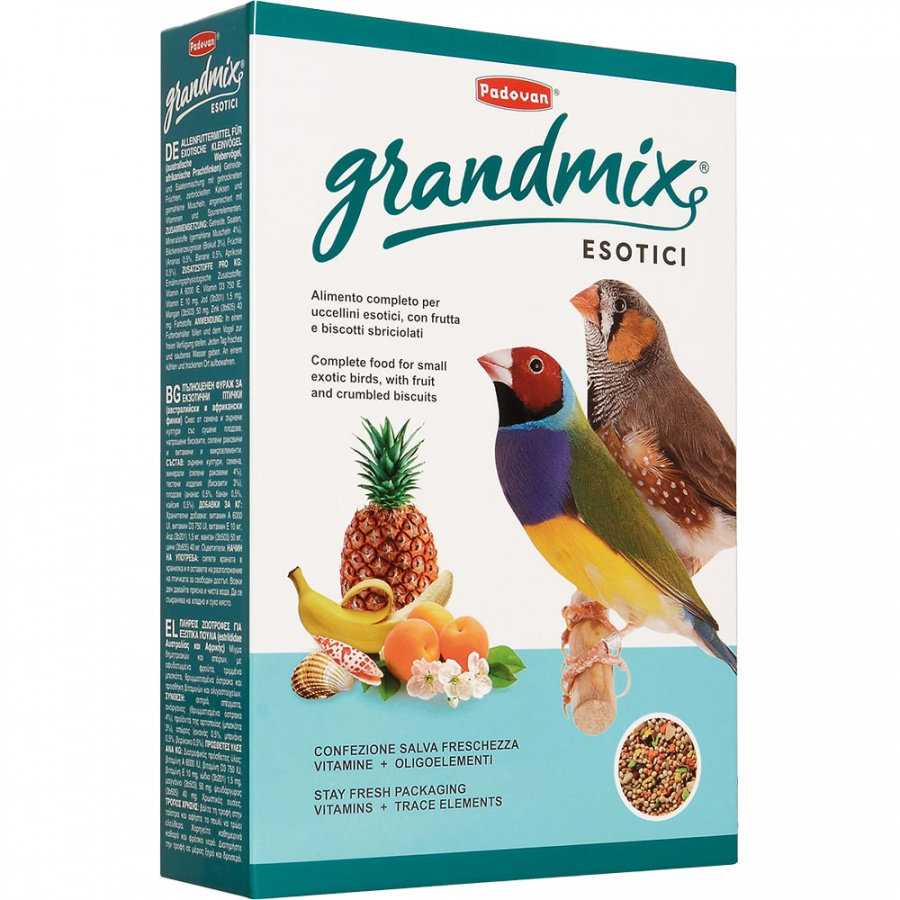 Корм для экзотических птиц Padovan Grandmix Esotici с фруктами, 400 г