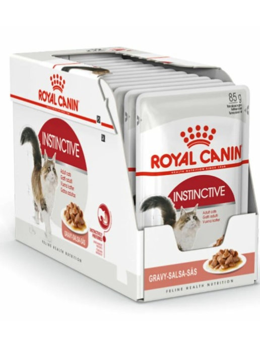 Влажный корм для кошек  Royal Canin Instinctive мелкие кусочки в соусе, 85 г