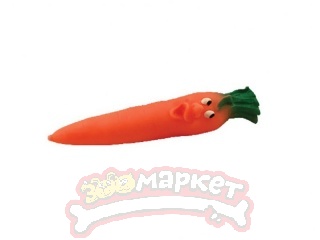 Морковь 21 см - игрушка для собак "ЗООНИК"