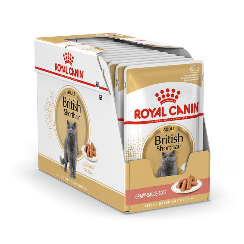 Влажный корм Royal Canin для взрослых британских кошек (в соусе), 85 г