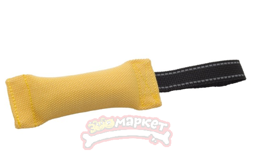 Игрушка для собак Каскад из шланга, желтый, 17 см