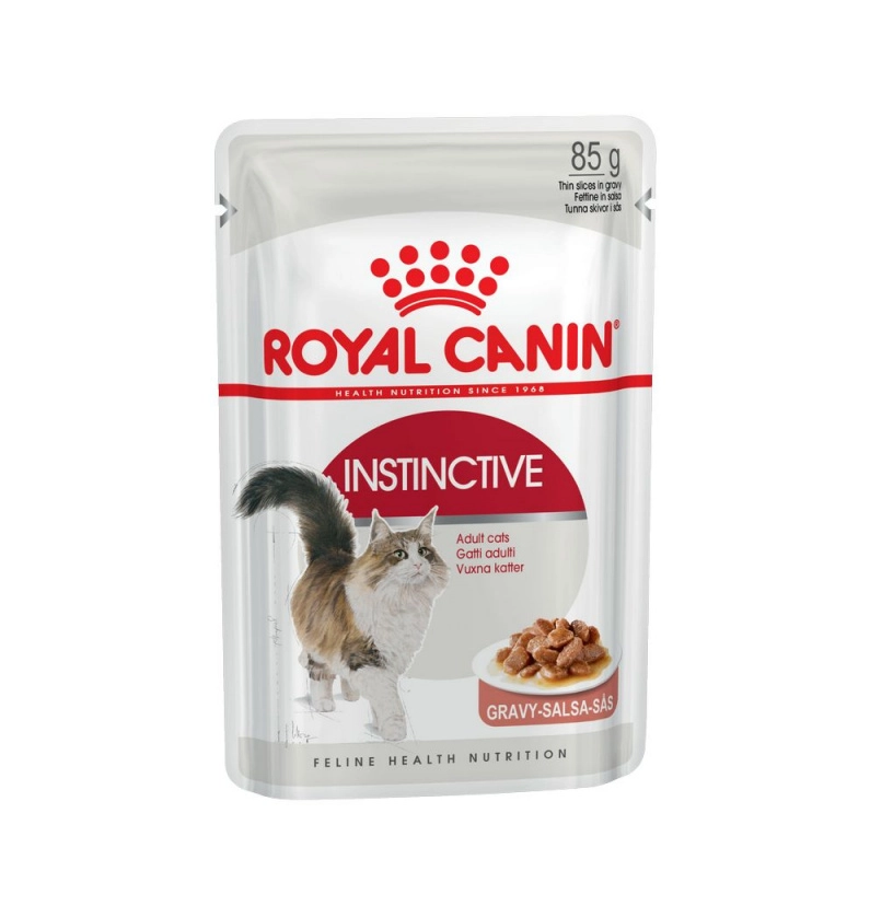 Влажный корм для кошек  Royal Canin Instinctive мелкие кусочки в соусе, 85 г