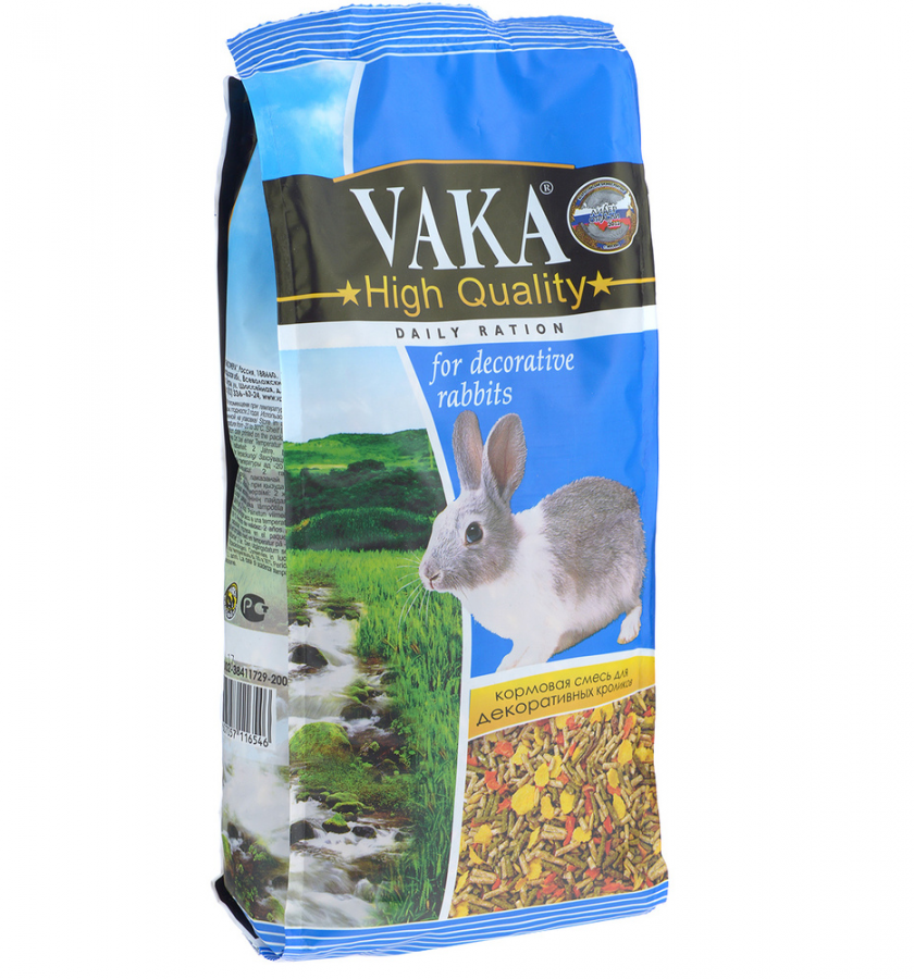 Корм для декоративных кроликов ВАКА High Qality смесь 1 кг