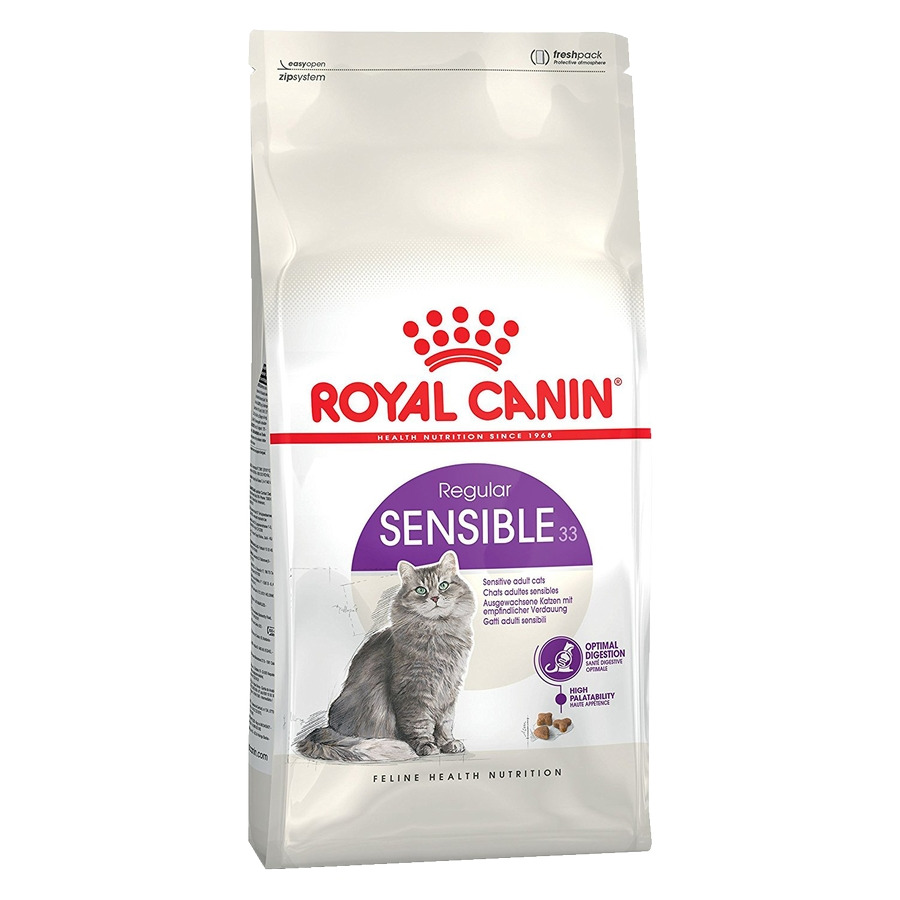 Корм сухой Royal Canin Sensible 33 для взрослых кошек, с чувствительным пищеварением, 400 г