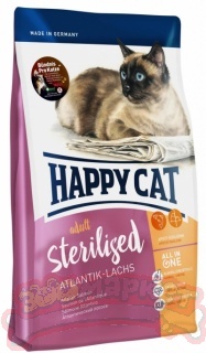 Корм Happy Cat Adult Sterilised Atlantik-Lachs,1,4 кг