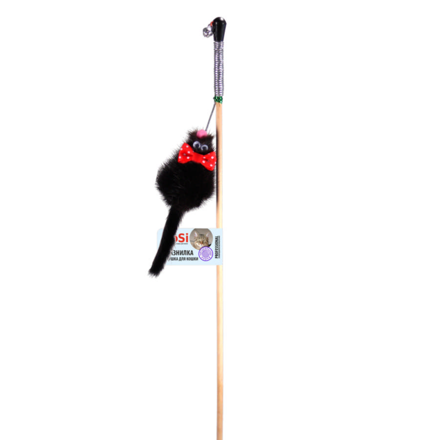 Игрушка для кошек GoSi Махалка Мышь из норки МИККИ, на веревке