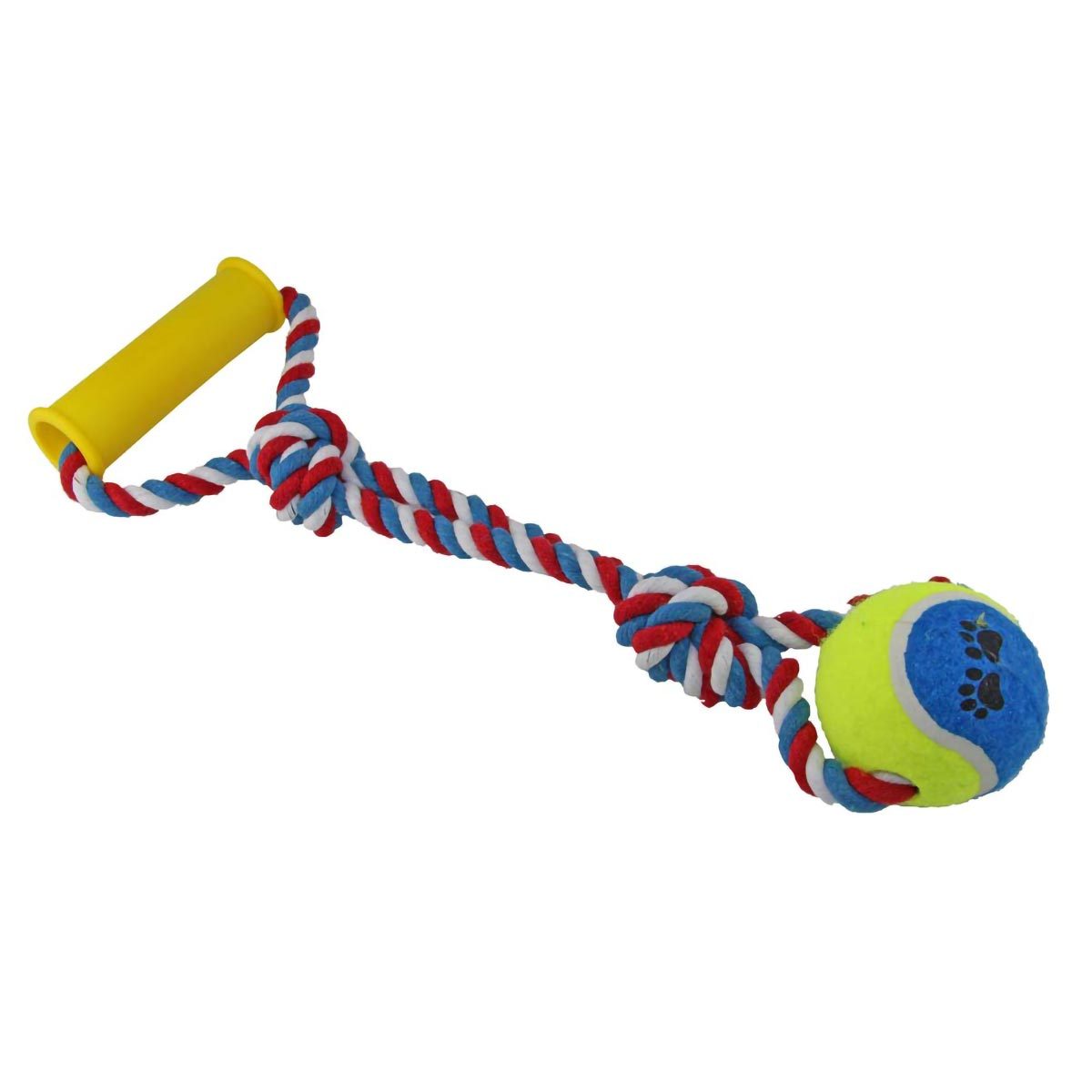 Игрушка для собак Dogman Мячик на канате с ручкой 35 см