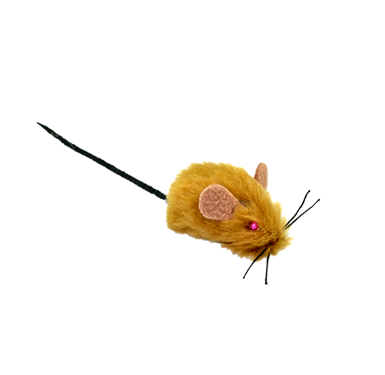 Игрушка для кошек Зооник "Мышь меховая" 4,5см (2шт) 