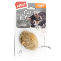 Игрушка для кошек GiGwi Мышка со звуковым чипом, 13 см