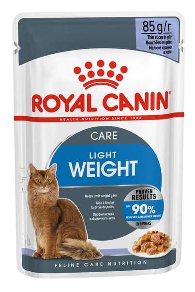 Влажный корм Royal Canin Ultra Light для взрослых кошек, контроль веса, в желе, 85 гр. 