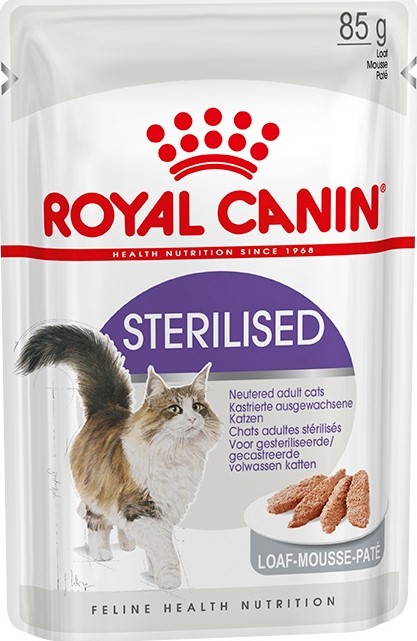 Влажный корм Royal Canin Sterilised для взрослых стерилизованных кошек, паштет, 85 г