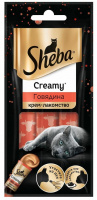 Лакомство Sheba Creamy для взрослых кошек, крем с говядиной 12 г