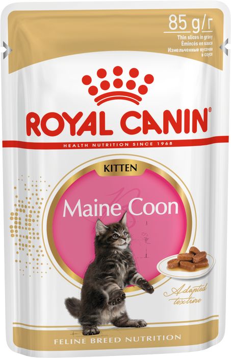 Влажный корм Royal Canin для котят породы Мейн-кун (в соусе), 85 г