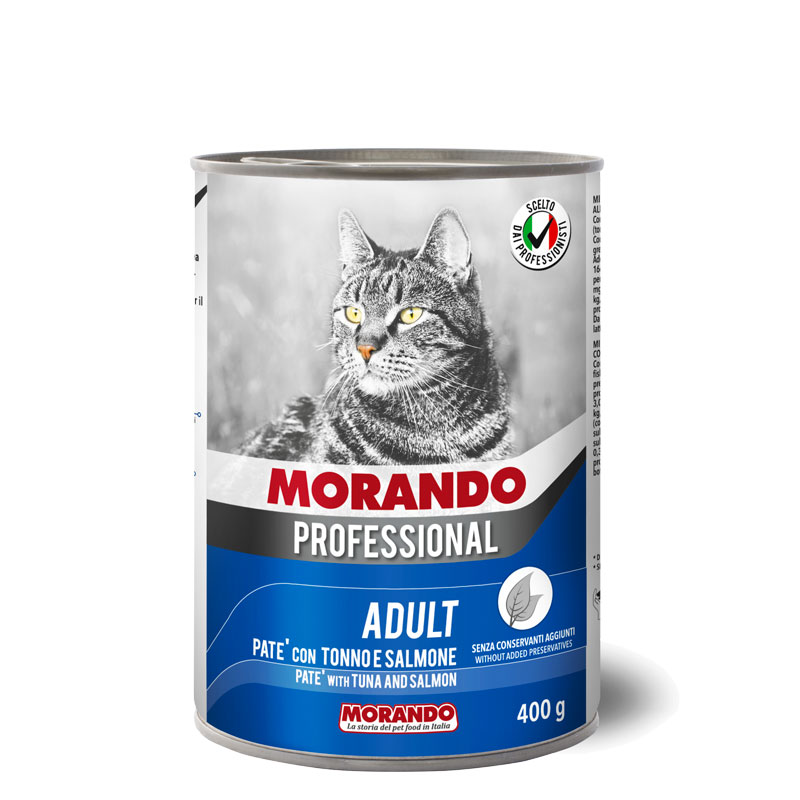 Консервы для кошек Morando Professional Adult паштет с тунцом и лососем 400 г
