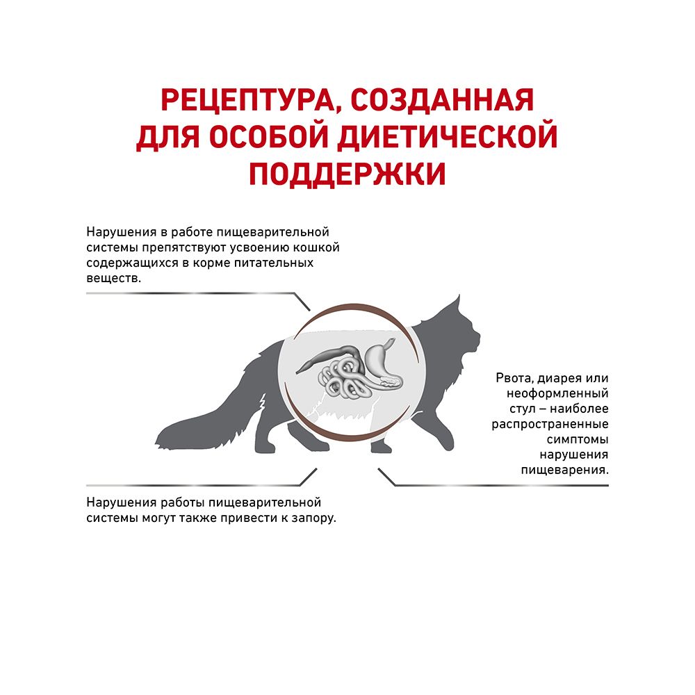 Корм сухой Royal Canin Gastro для взрослых кошек, при острых расстройствах пищеварения, 400 г