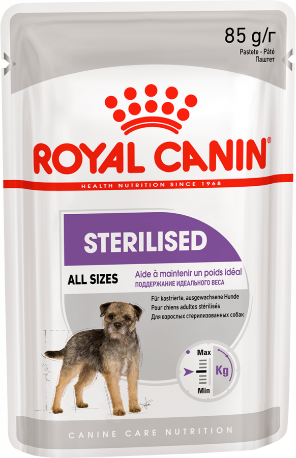 Влажный корм  Royal Canin Sterilised для взрослых стерилизованных собак, паштет 85 г