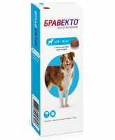 Таблетка Бравекто для крупных собак весом от 20 до 40 кг от блох и клещей, 1табл.