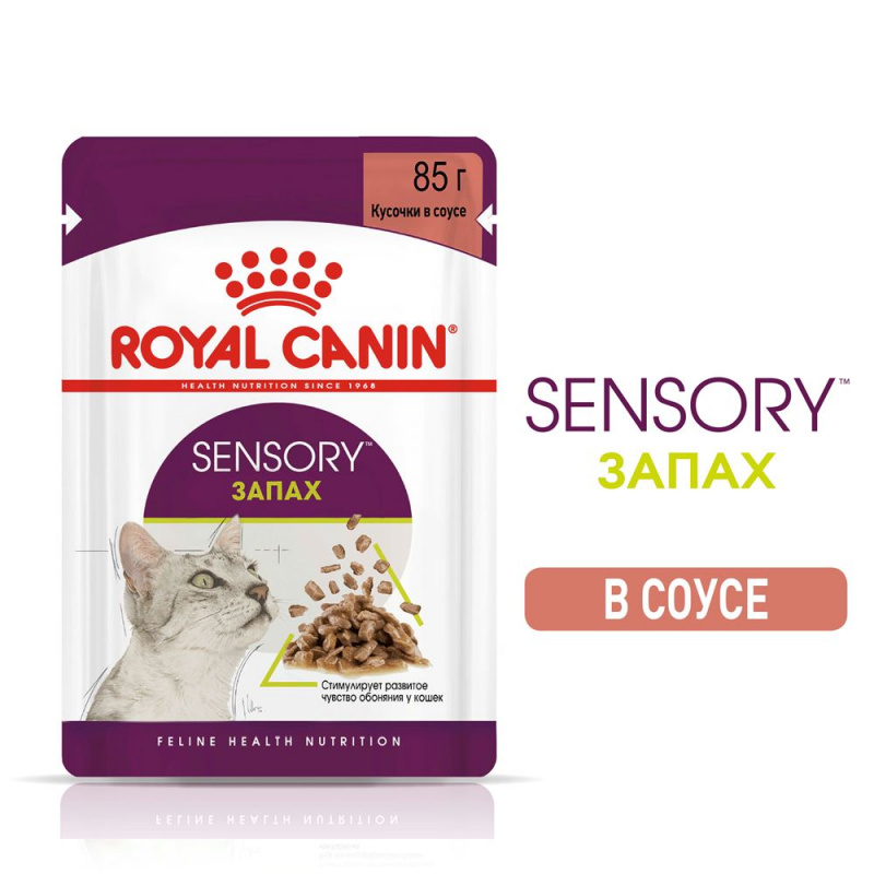Влажный корм Royal Canin Sensory запах для взрослых кошек, кусочки в соусе 85 г