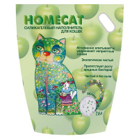 Наполнитель Homecat силикагелевый для кошачьего туалета, с ароматом яблока 7,6 л
