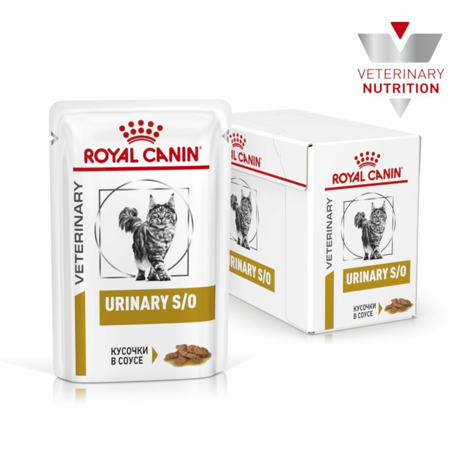 Влажный диетический корм Royal Canin Urinary S/O для взрослых кошек, при мочекаменной болезни, в соусе, 85 г