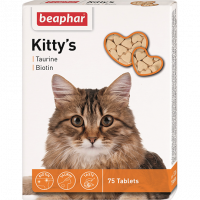 Витамины для кошек Beaphar Kitty's + Taurine-Biotine, Таурин и биотин, 75 таблеток