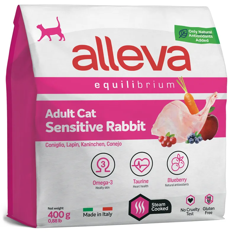 Корм сухой Alleva Equilibrium Sensitive для взрослых кошек, с кроликом 400 г