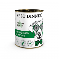 Консервы для собак Best Dinner Premuim Quality Меню №5 с ягнёнком и рисом 340г