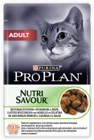 Влажный корм Purina Pro Plan "Nutrisavour" для взрослых кошек с ягнёнком (кусочки в желе), 85 гр.