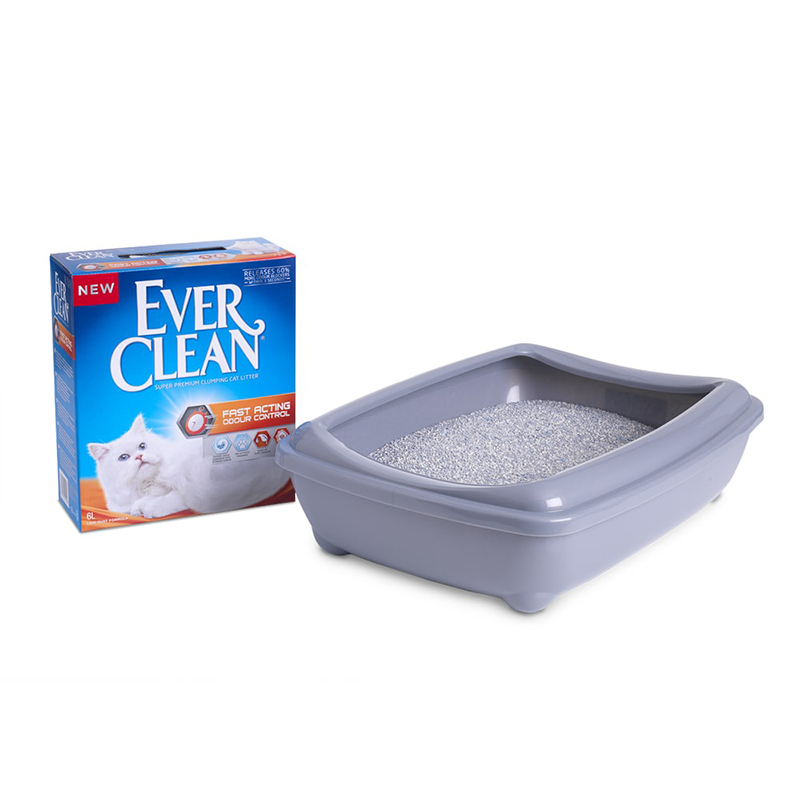 Наполнитель EVER CLEAN Fast Acting для кошачьего туалета, мгновенный контроль запахов, комкующийся, 6 л.