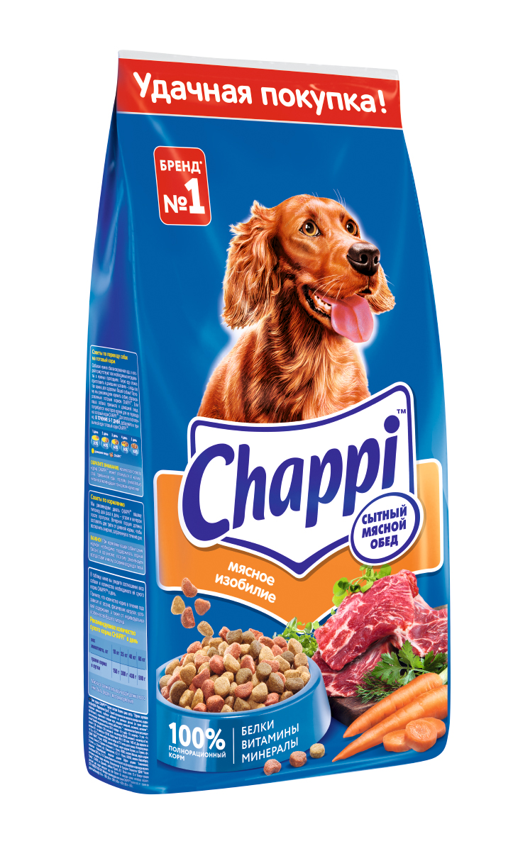 Сухой корм для собак Chappi «Сытный мясной обед. Мясное изобилие», 15кг