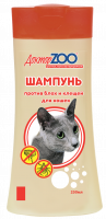 Шампунь Доктор ZOO  для кошек, от блох и клещей, 250 мл.