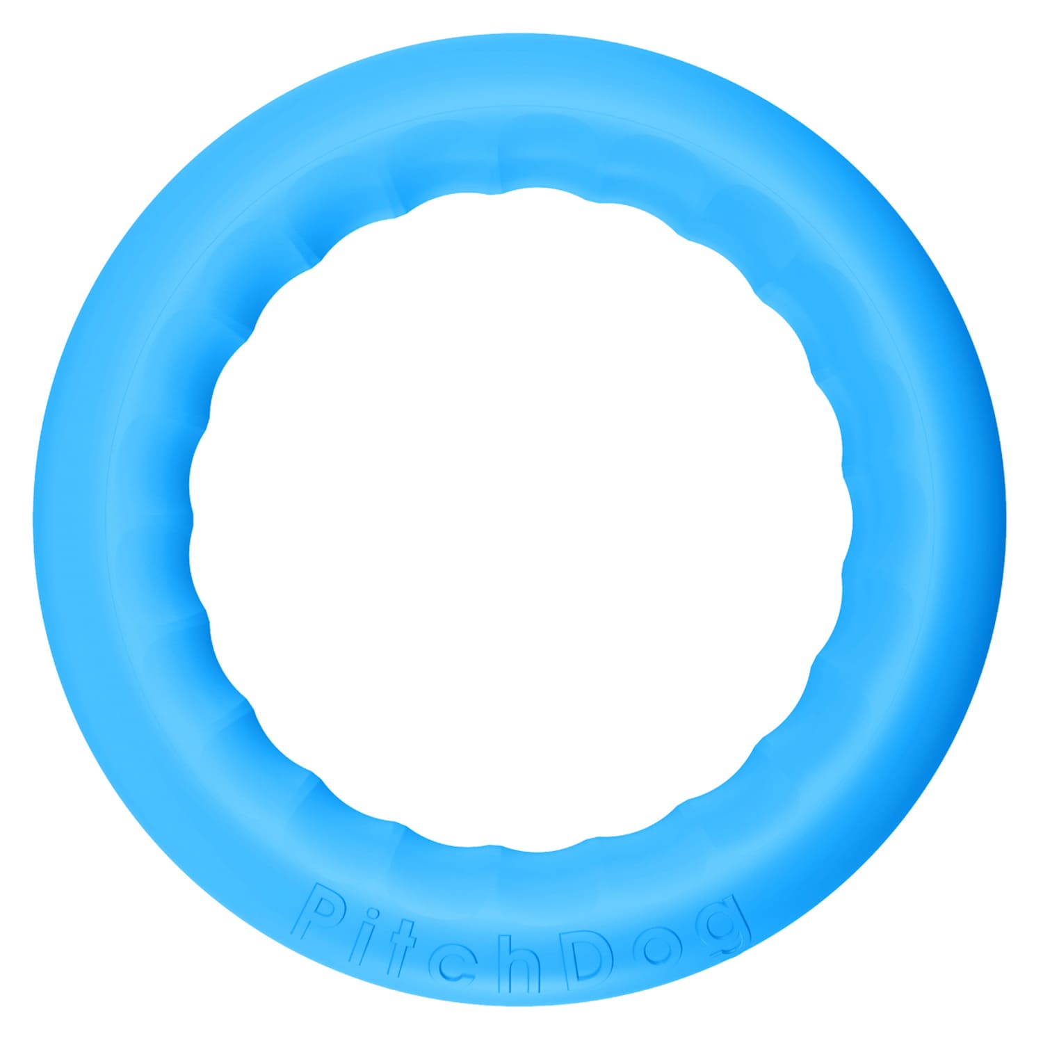 Игрушка для собак PitchDog кольцо для апортировки d 20 см голубое