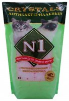 Наполнитель для кошек N1 Crystals силикагелевый, антибактериальный, 2 кг, 5 л