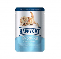 Влажный корм для котят HAPPY CAT курочка с морковью, 100 г
