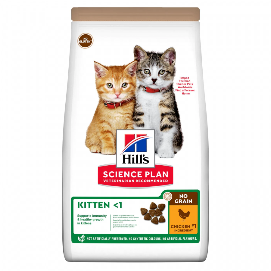 Сухой корм для котят Hill's Plan No Grain беззлаковый, с курицей 1,5 кг