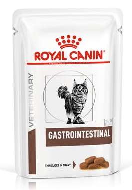 Влажный диетический корм Royal Canin Gastro Intestinal для кошек, при нарушении пищеварения, кусочки в соусе, 85 г