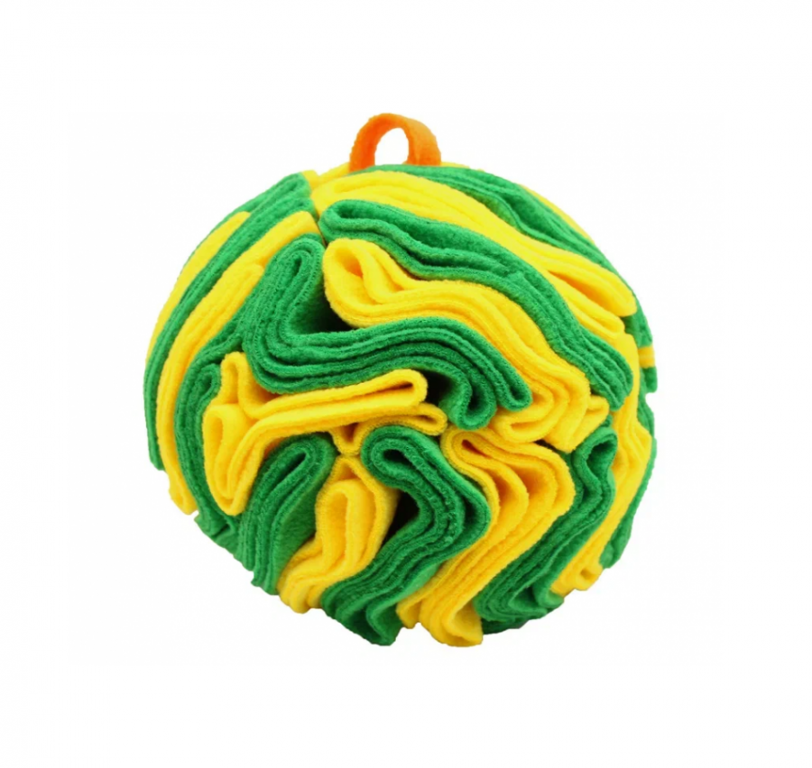 Игрушка для кошек GoSi Махалка Нюхательный Мячик с мятой,  Желто-зеленый 5,5см 
