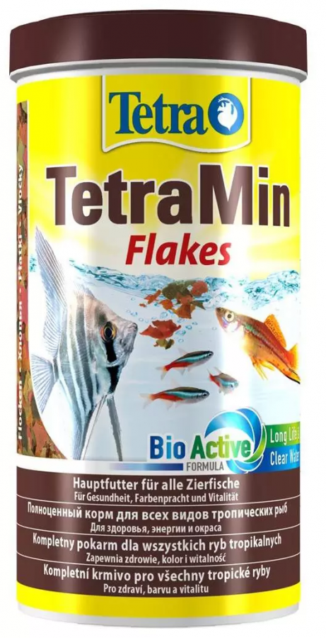 Корм для всех видов аквариумных рыб Tetra Min основной, хлопья 1л