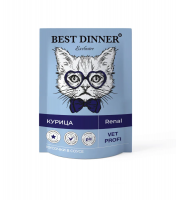 Влажный корм для кошек Best Dinner Exclusive Vet Profi Renal для профилактики заболевания почек, с курицей 85 г 