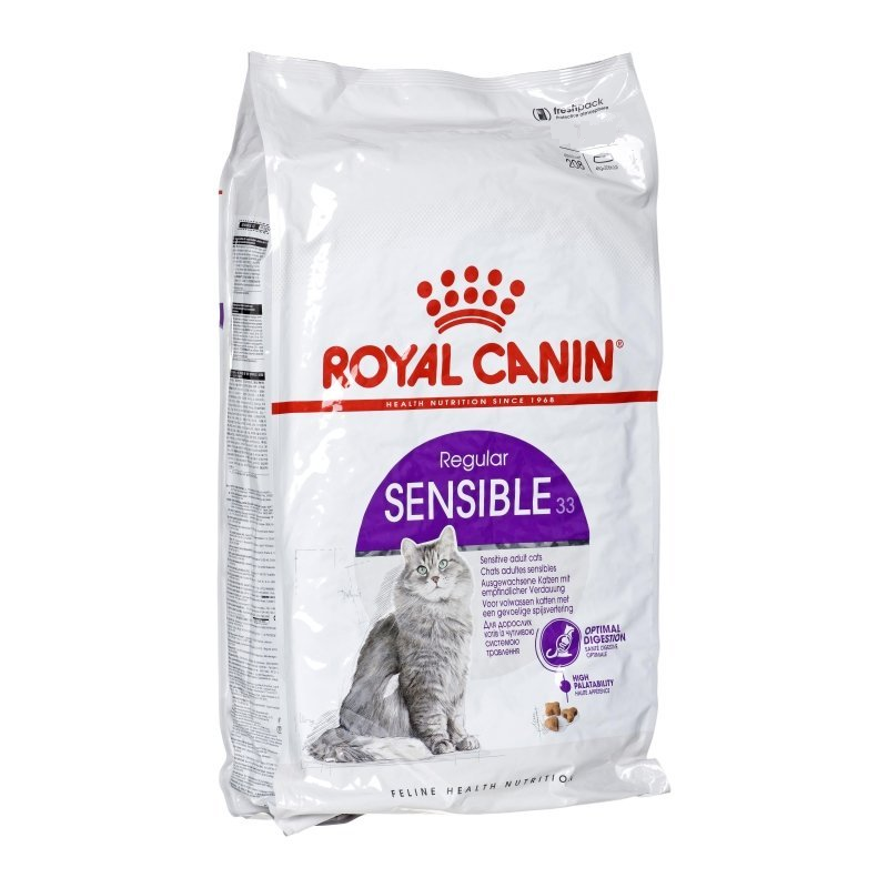 Корм сухой Royal Canin Sensible 33 для взрослых кошек, с чувствительным пищеварением, 15 кг