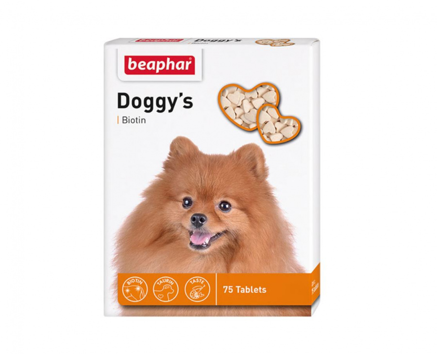 Витаминный комплекс для собак Beaphar Doggy's, с биотином 75 таб