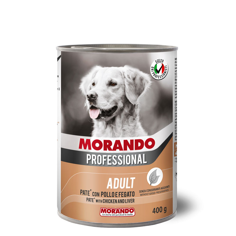 Консервы для собак Morando Professional Adult паштет с курицей и печенью 400 г