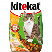 Сухой корм Kitekat для взрослых кошек с аппетитной курочкой, 800г