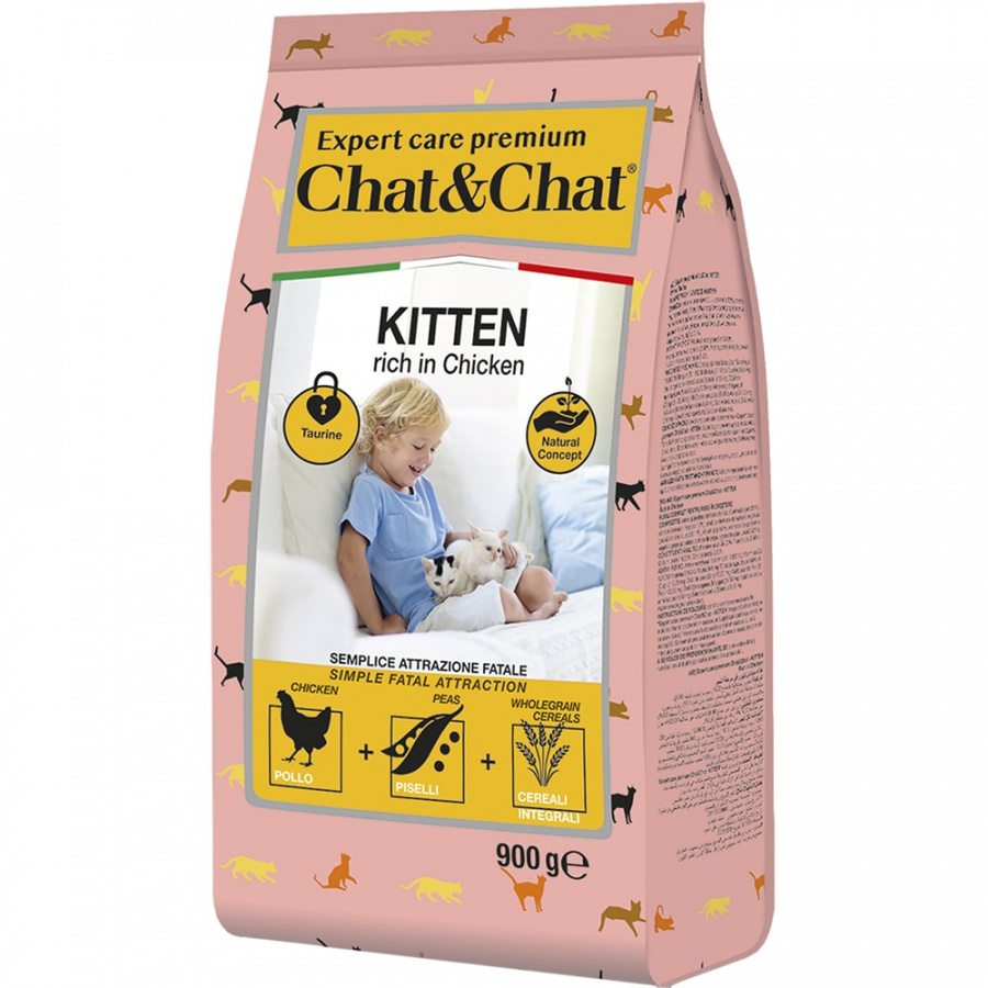 Сухой корм для котят Chat&Chat Expert Premium Kitten с курицей 900 г