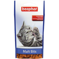 Лакомство Beaphar Malt Bits для кошек, способствует выведению шерсти из желудка 35 г
