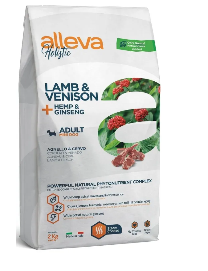  Сухой корм Alleva Holistic Dog Adult Mini Lamb & Venison для взрослых собак мелких пород, с ягнёнком, и олениной, 2 кг