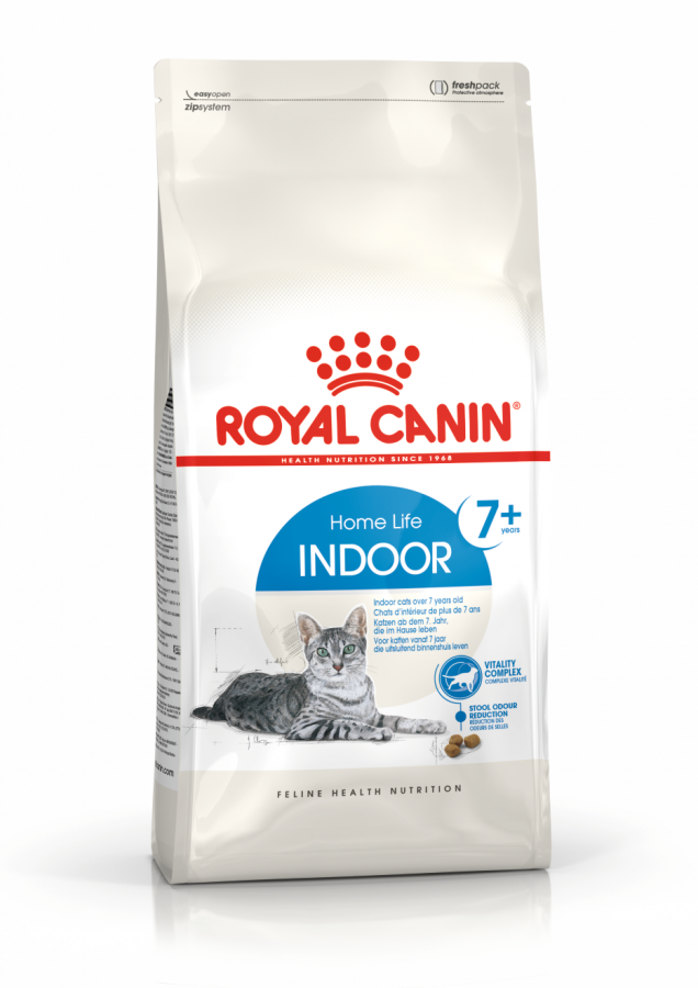 Корм сухой Royal Canin Indoor +7 для стареющих кошек в возрасте от 7 до 12 лет, живущих в помещении, 1,5 кг.
