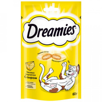 Лакомство Dreamies подушечки для кошек, с сыром, 60 г